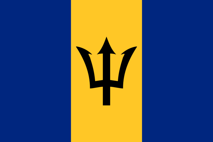 resa till Barbados, barbados flagga