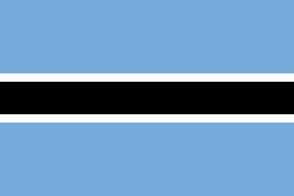 Botswanas flagga, blå, vit, svart, resa till botswana