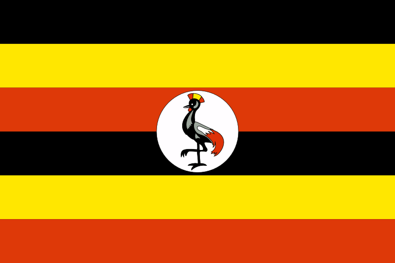Ugandas flagga, svart, gul, röd, Resa till Uganda